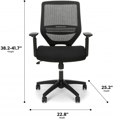 Scaun ergonomic de birou MC-1083, negru, inaltime reglabila